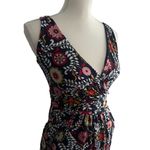 BODEN Multicolor Floral V Neck Dress Size US 4P Photo 1