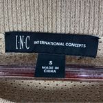 INC  International Concepts Metallic Split Sleeve Pullover Sweater Tan Small Photo 10