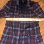 Le chateau  Plaid Blazer - Black Burgundy plaid suit jacket w/ skirt NWT medium Photo 7