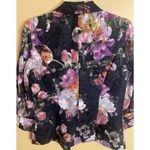 Alex Evenings  Floral Print, Sheer 3/4 Length Sleeves, Formal Blazer Size Small Photo 5
