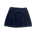 Urban Outfitters Black Contrast stitch Double Side zip Micro Mini Skirt XS Photo 3