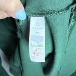 Aerie Offline Womens Terry Cloth Half Zip Long Sleeve Pullover Pockets Green M Photo 5