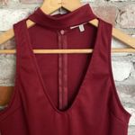 Charlotte Russe  Red Chocker V Neck Bodysuit Size S Photo 1