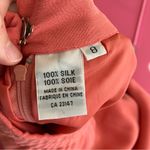 Talbots  | 100% Silk Watermelon Coral Skirt Suit Button Front Vintage 8 Photo 10