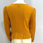 Arizona Jeans Arizona Jean Co long sleeve mustard yellow wrap top size small NWT Photo 2