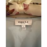 Gilli Floral Babydoll Dress Size Small Light Blue Yellow Short Sleeve Coastal Photo 2