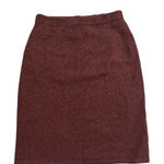 Peruvian Connection Elegant Brown burgundy merino wool Skirt vintage Photo 0