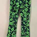 ZARA NWT  Blue/Green Patterned
Jacquard Pull On Flare Trousers
Pants Sz Medium Photo 3