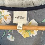 Kaileigh Women’s navy blue floral sleeveless deep v-neck dress size Large Photo 2