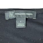INC International Concepts Black Mesh Scoop Neck Short Sleeve Tee Shirt size L Size L Photo 1