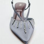 ZARA  RHINESTONE SLING BACK HEELS Photo 4