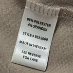 BE.A medium beige solid casual draped lightweight blazer top 3/4 ruched sleeve Tan Photo 6