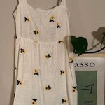 Rewind White embroidered sunflower dress Photo 0