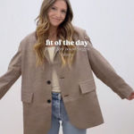 Free People Reggie Blazer in Ginger Combo Size Large Photo 0
