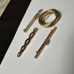 Monet Lot Of 4 Gold Tone All Signed Brooch Pins Avon Napier 2  Photo 6