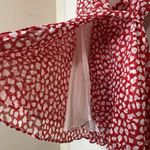 Free People Frenchie Red spotted Mini Wrap ruffle collar Dress Size small Photo 5