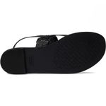 Cole Haan Anica Leather Black Crocodile Print Ankle Strap Women’s Sandals Size 6 Photo 3