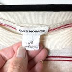 Club Monaco 100% merino wool striped sweater women’s large Photo 3