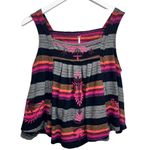 Free People Vintage Embroidered Swing Tank Top Size S Sleeveless Boho Southwest Photo 0