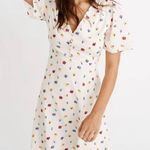 Madewell  Orchard Flutter Sleeve Mini Dress Confetti Floral White Cream Size 2 Photo 0