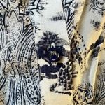 PINKO White Blue Panther Print Long Sleeve Midi Dress Size 8 Photo 14