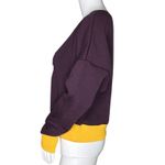FILA Shirt Womens Medium Purple Yellow Crop Sweatshirt Logo Graphic Streetwear Photo 2