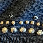 Magaschoni  Cotton blend knit open front Cardigan studded detail sleeveless XL Photo 6