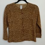 Garnet Hill Garnet‎ Hill Merino Leopard Cardigan size small Photo 0