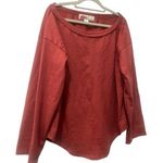 Free People  FP Beach Pullover Long Sleeve Rust Oversized Top size small NWOT Photo 1