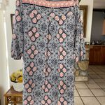 West Kei  Boho Summer Dress Siez L. 3/4 Sleeve Tassel Neck Photo 2