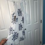 BCX  Ivory Dress with Navy Floral Design Photo 10