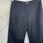 Balenciaga  Black Pleat Front Wide Leg Dress‎ Pants Photo 3