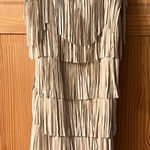 Trixxi Cream Fringe Mini Dress small like new concert western hobo Photo 0