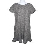 Loft Womens Black Multicolor Short Sleeve Round Neckline Flared Hem Dress XS Photo 1