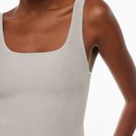 Aritzia  Babaton NWOT Sculpt Knit Squareneck Tank Grey Photo 2