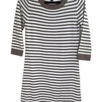 Banana Republic  Womens Gray White Striped Sweater Dress Size M Photo 0