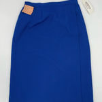 Nordstrom Vintage ‎ Pencil Skirt Deadstock Blue Faux Wrap Professional Blue NWT Photo 0