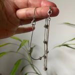 Silver Cluster Bracelets Set of 2 Twisted Chain Dainty Beads Y2K Minimalist Photo 2