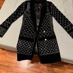 Diana Pinto Embellished Blazer Dress Black Photo 4