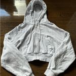 Garage  Light Gray Cropped Zip-Up Photo 1