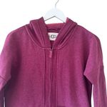UGG  Trendy Burgundy Long Sleeves Front Zip Up High Low Sweatshirt SZ XS # 2365 Photo 1