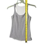Lululemon Racerback Tank Top Womens Small Gray White Striped Athletic Yoga Gym Photo 5