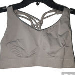 Pro Fit‎ Bra Top Criss Cross Back Padded Athletic Gym Workout Beige S Tan Photo 0