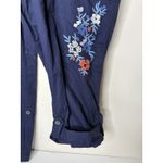 Woman Within  Womens Plus Size 18W Cargo Pants Convertible Hem Blue Embroidered Photo 3