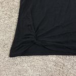 Athleta black scoop neck tank top with knot detail on front Sz M Photo 2