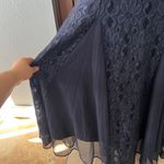 R & M Richards Navy Blue Sparkle Tea Length Dress Photo 7