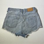 Divided H&M Light Wash Distressed High Waist Jean Shorts Photo 6