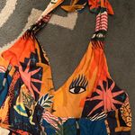 Farm Rio x Anthropologie Halter Jumpsuit, Size Large Photo 14