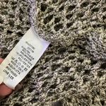 AquaVita Made In Italy Open Knit Cardigan Sweater One Size Beige & Brown Cotton Gold Photo 4