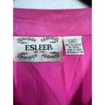 Vintage Esleep Pink Satin Short Sleeve Pajama Sleep Shirt Size Large Photo 3
